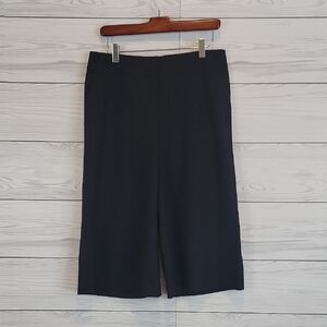 Semantiks Culottes Wide Leg Cropped Pants - Black Wool Blend Womens Size 6